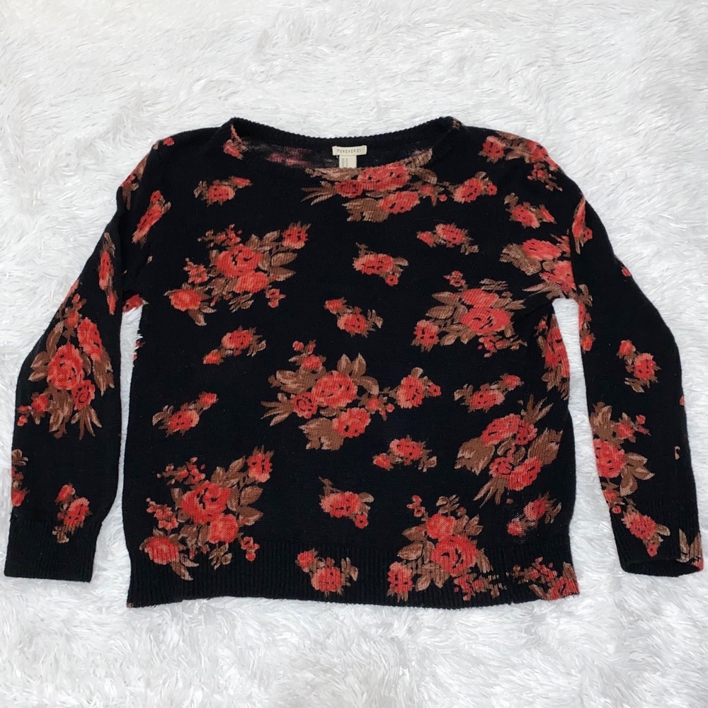 Forever 21 Floral Sweater